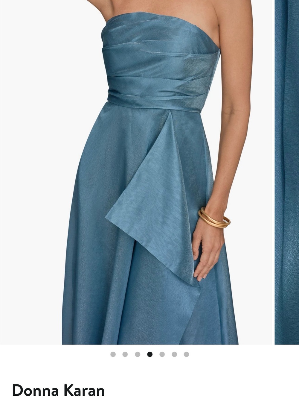 Prom , weeding dress
Donna Karan Strapless Ruched Bodice Gown in Slate Blue - Picture 5 of 11